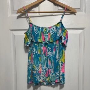 Lilly Pulitzer Vibrant Off The Shoulder Camisole Top